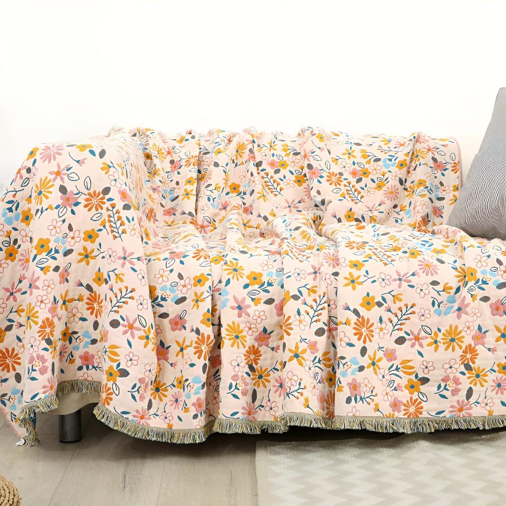 Daisy Dreamer Reversible Tassel Blanket