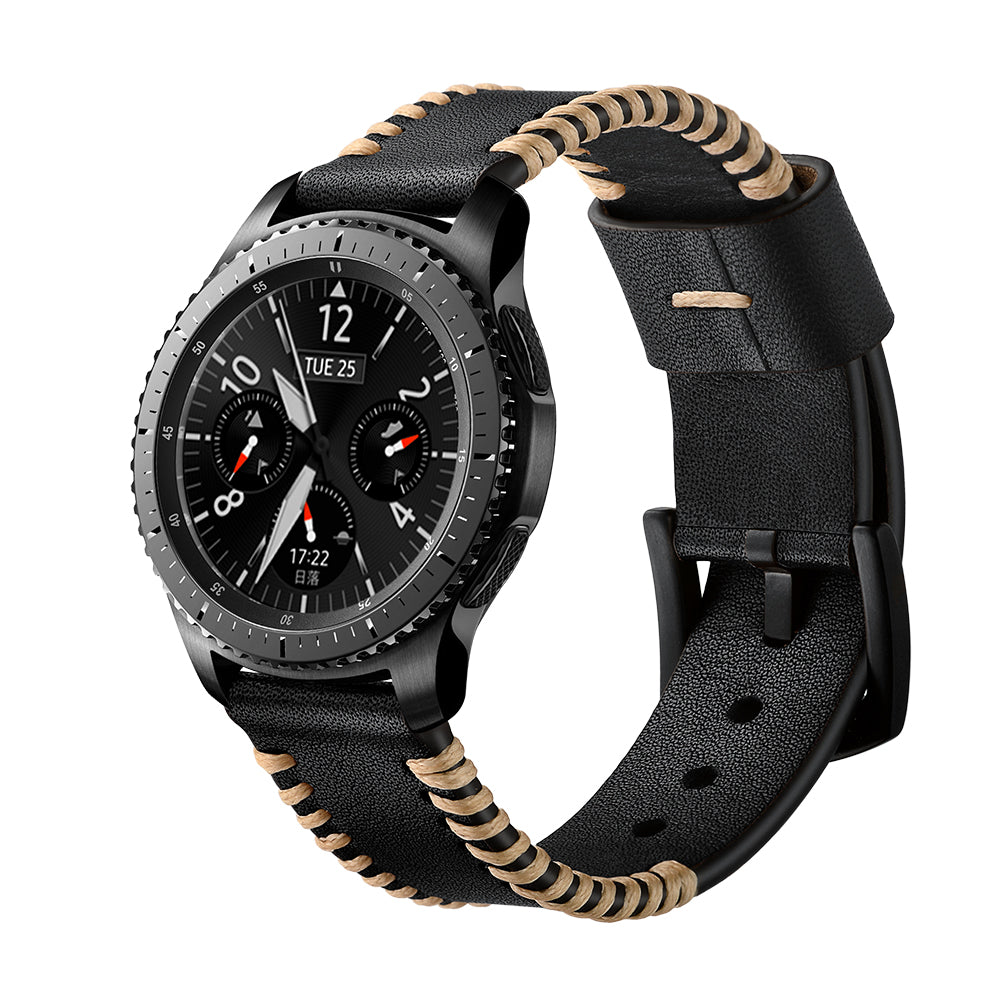 Leren Handgestikte Band Voor Samsung Galaxy Watch 4/5/6/7-20mm