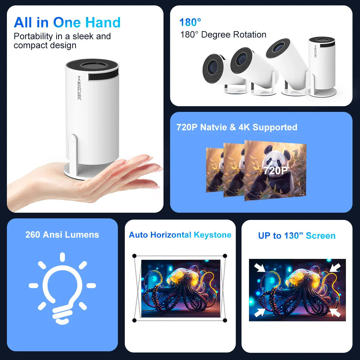 WeCool™ ChillCast 4K Decoding Smart Home Projector