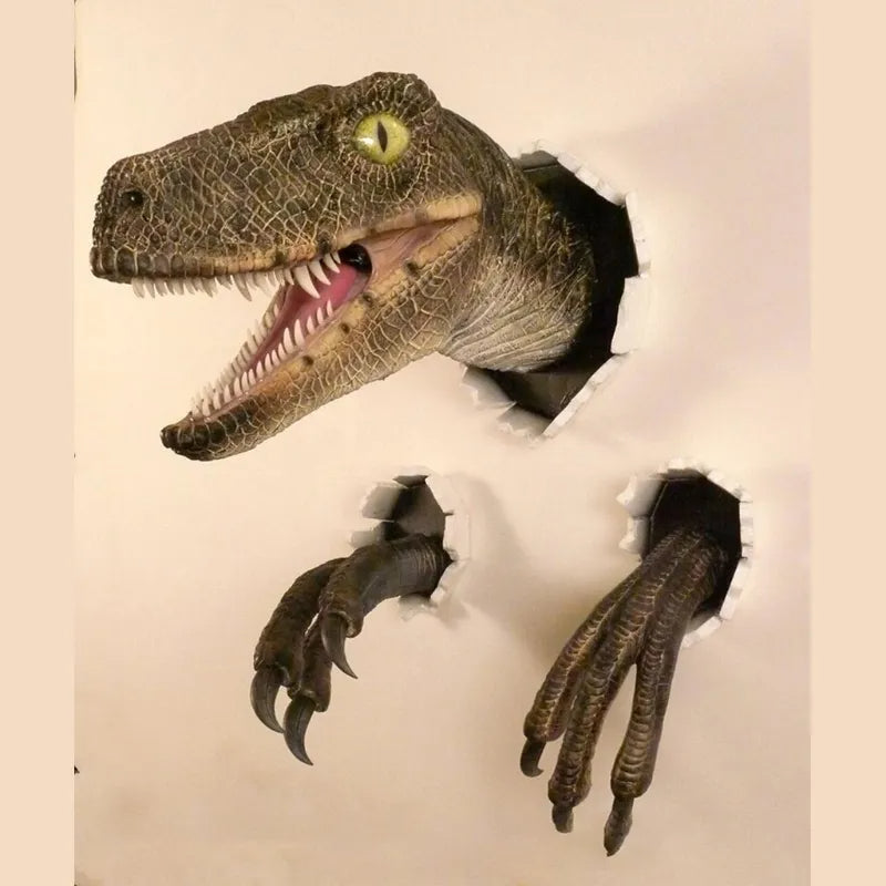 JurassicBurst Velociraptor veggskulptur