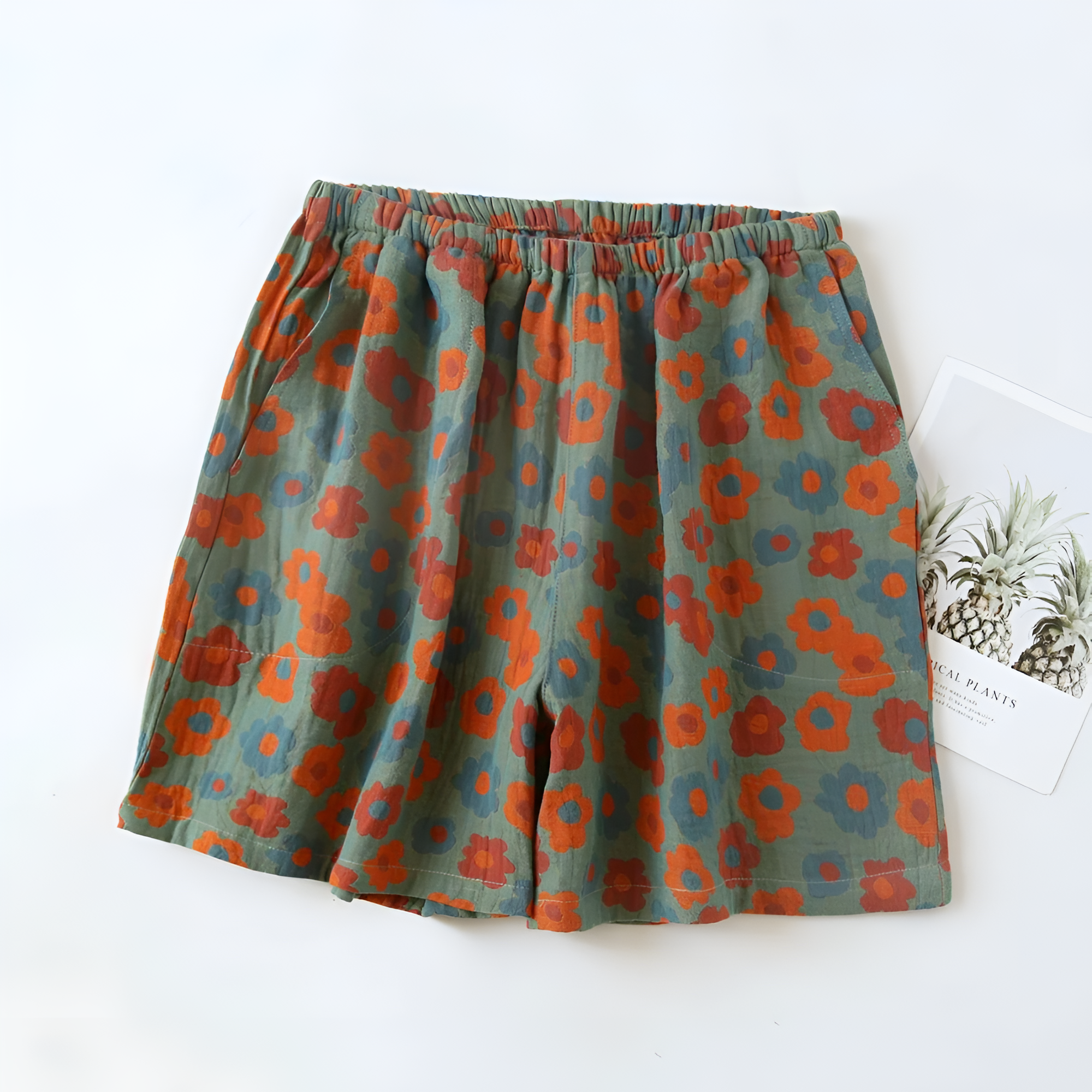 Vintage blomster pysjamasshorts