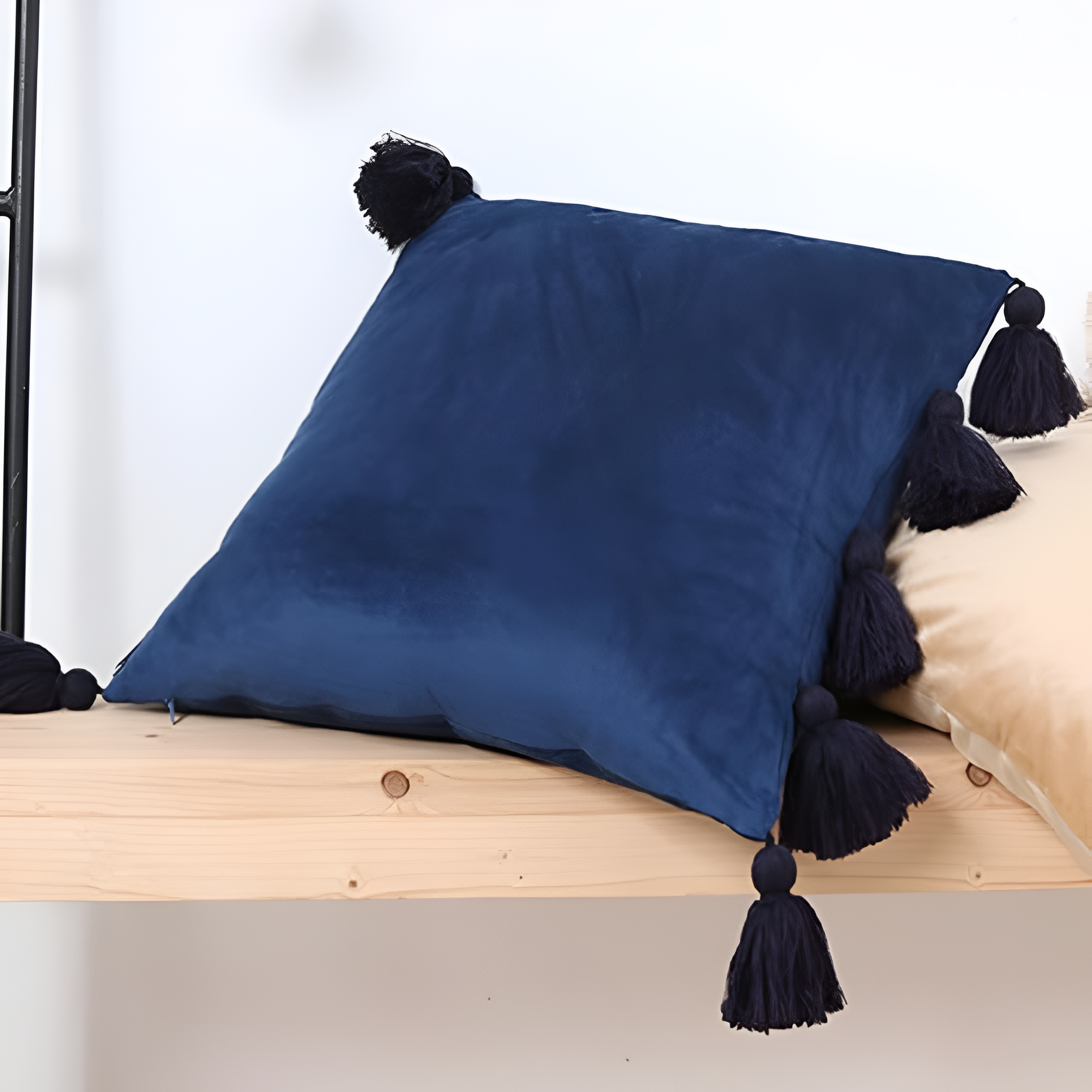 Housse de coussin Pompom Bohémien