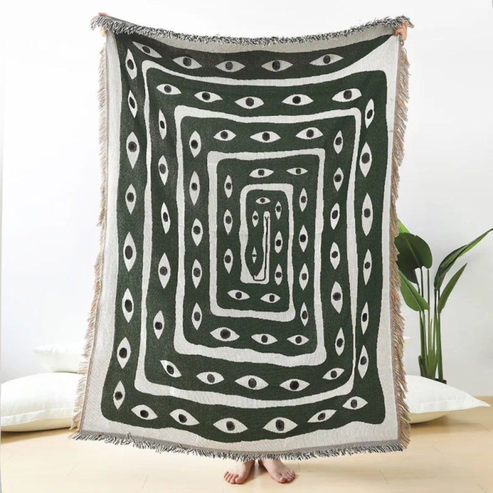 Snake Labyrinth Throw Blanket