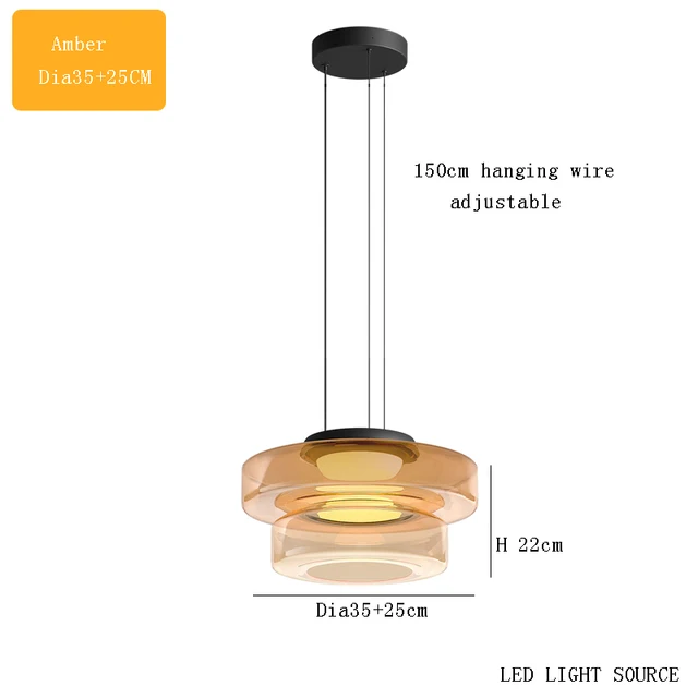 Lampada a sospensione in vetro Delphine