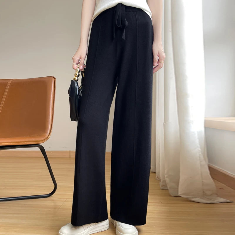 Pantaloni in Cashmere Relaxed Monarque