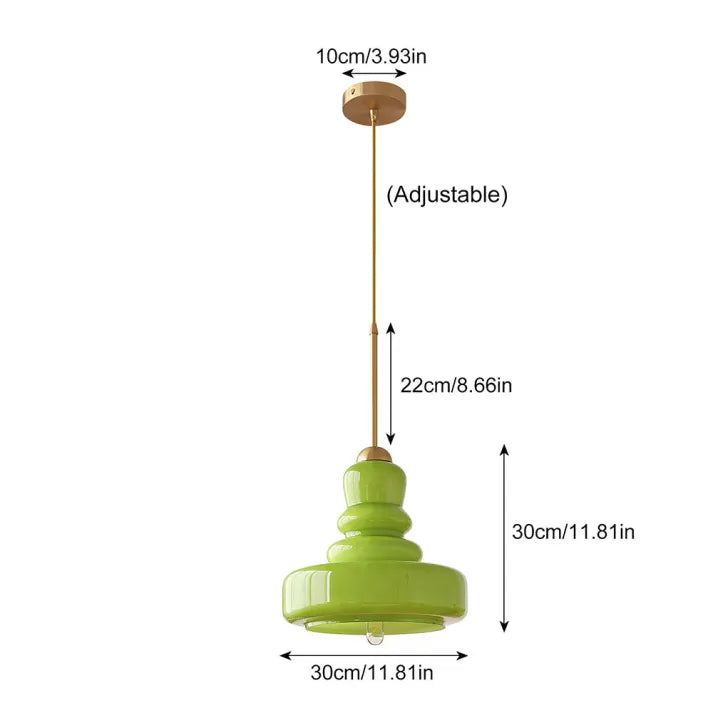 Lampada a sospensione in vetro a forma di zucca Bauhaus