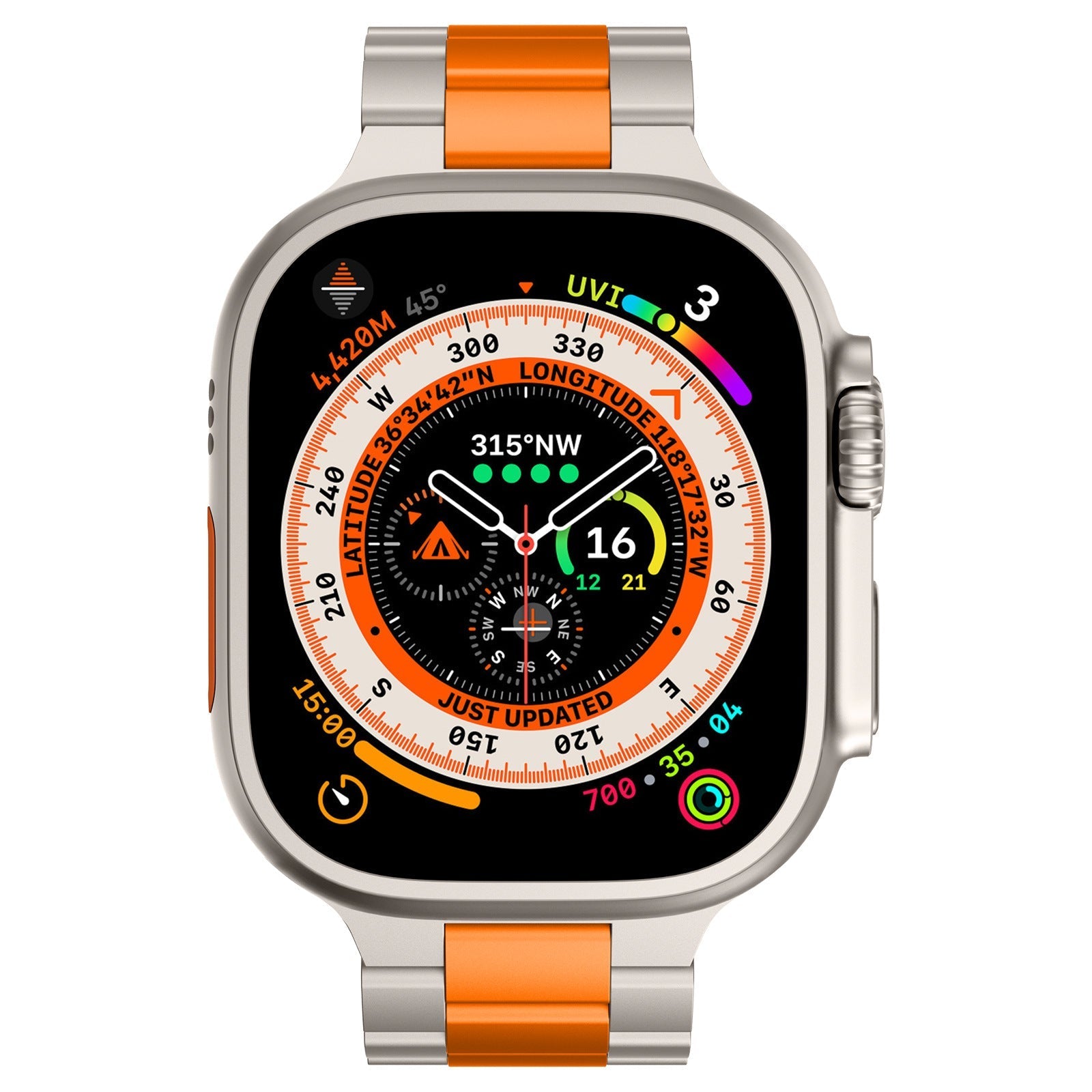 Forretningsstil titaniumring til Apple Watch