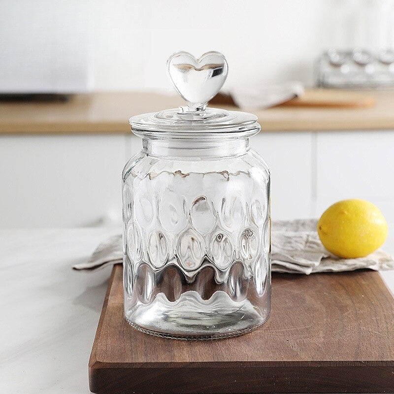 Pots de stockage en verre hermétiques Clear Farmhouse