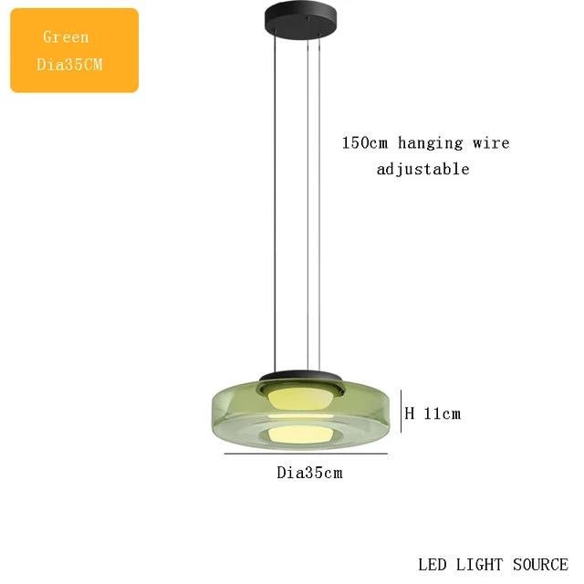 Lampada a sospensione in vetro Delphine