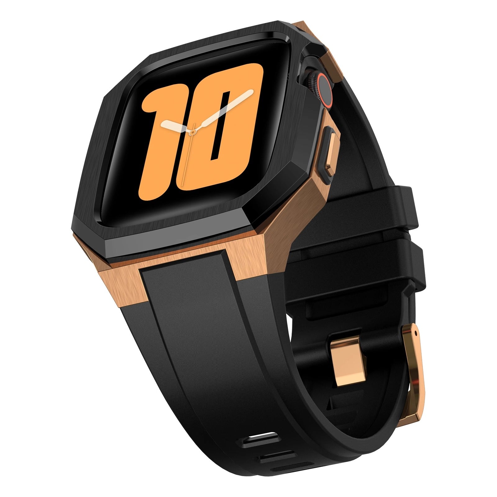 Stainless Steel Case With Rubber Band for Apple Watch