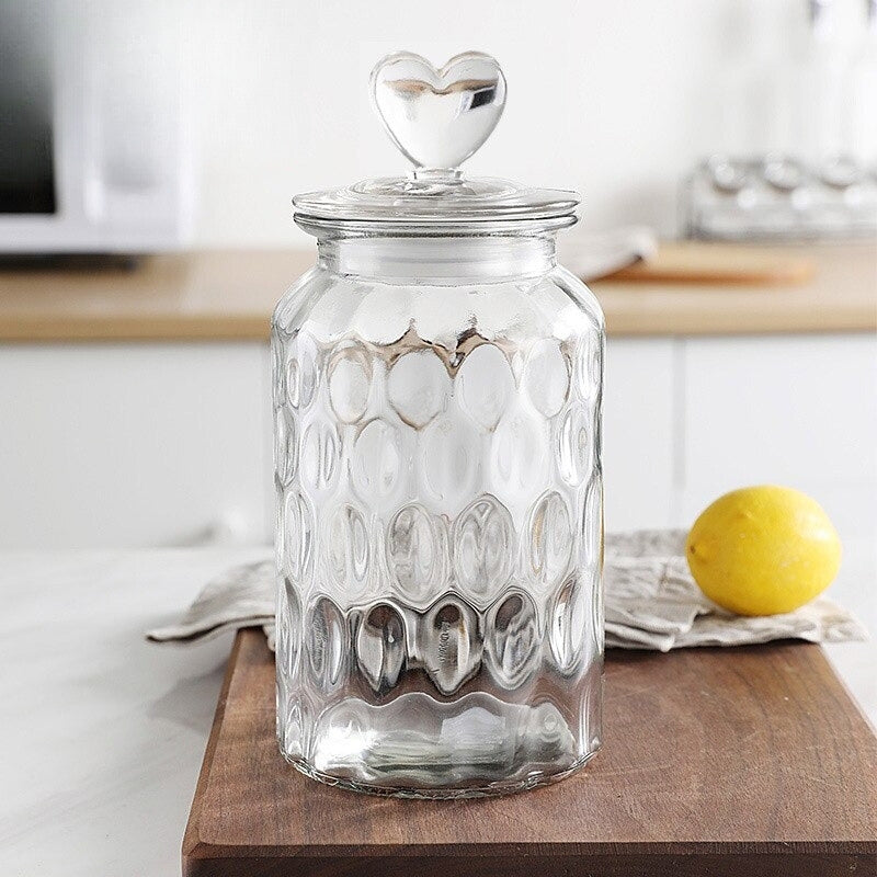 Pots de stockage en verre hermétiques Clear Farmhouse