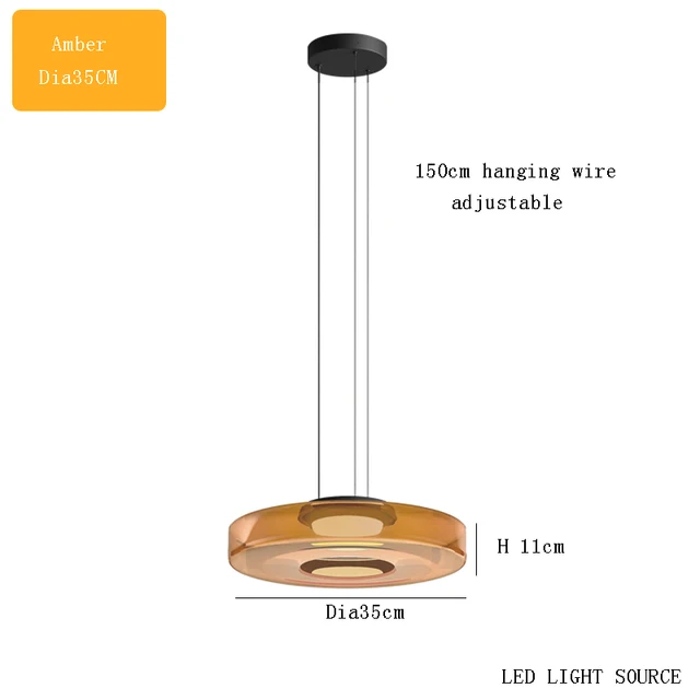 Lampada a sospensione in vetro Delphine