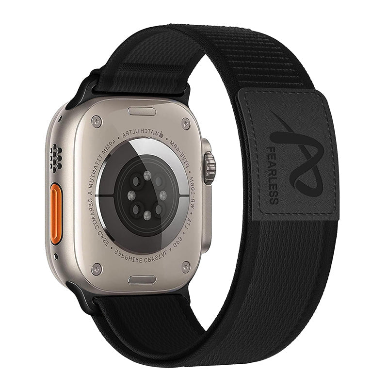 Leather Label Trail Loop Nylon Band For Apple Watch