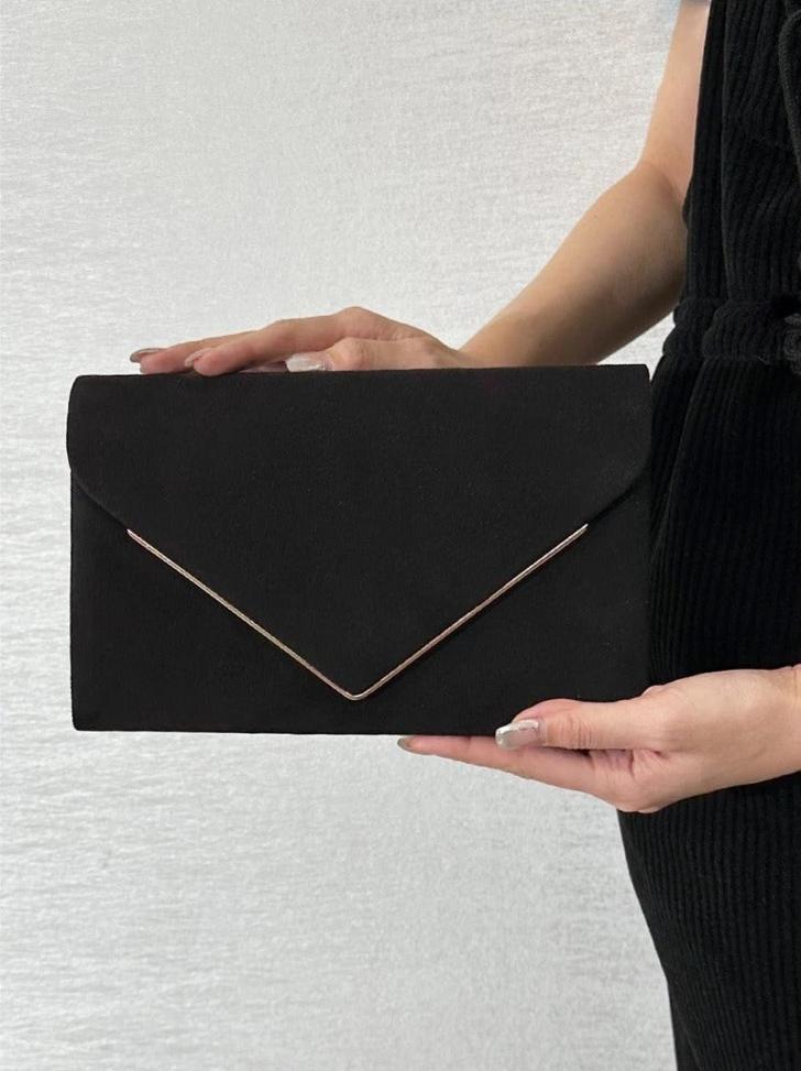 Segreto Suede-style Velvet Envelope Clutch Bag