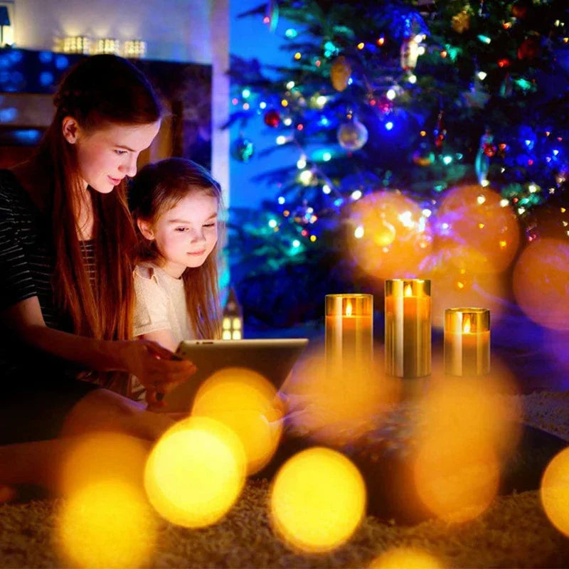 Set di Candele LED Senza Fiamma con Telecomando | Luce tremolante realistica | Perfetto per Decorazioni per la Casa, Matrimoni, Eventi