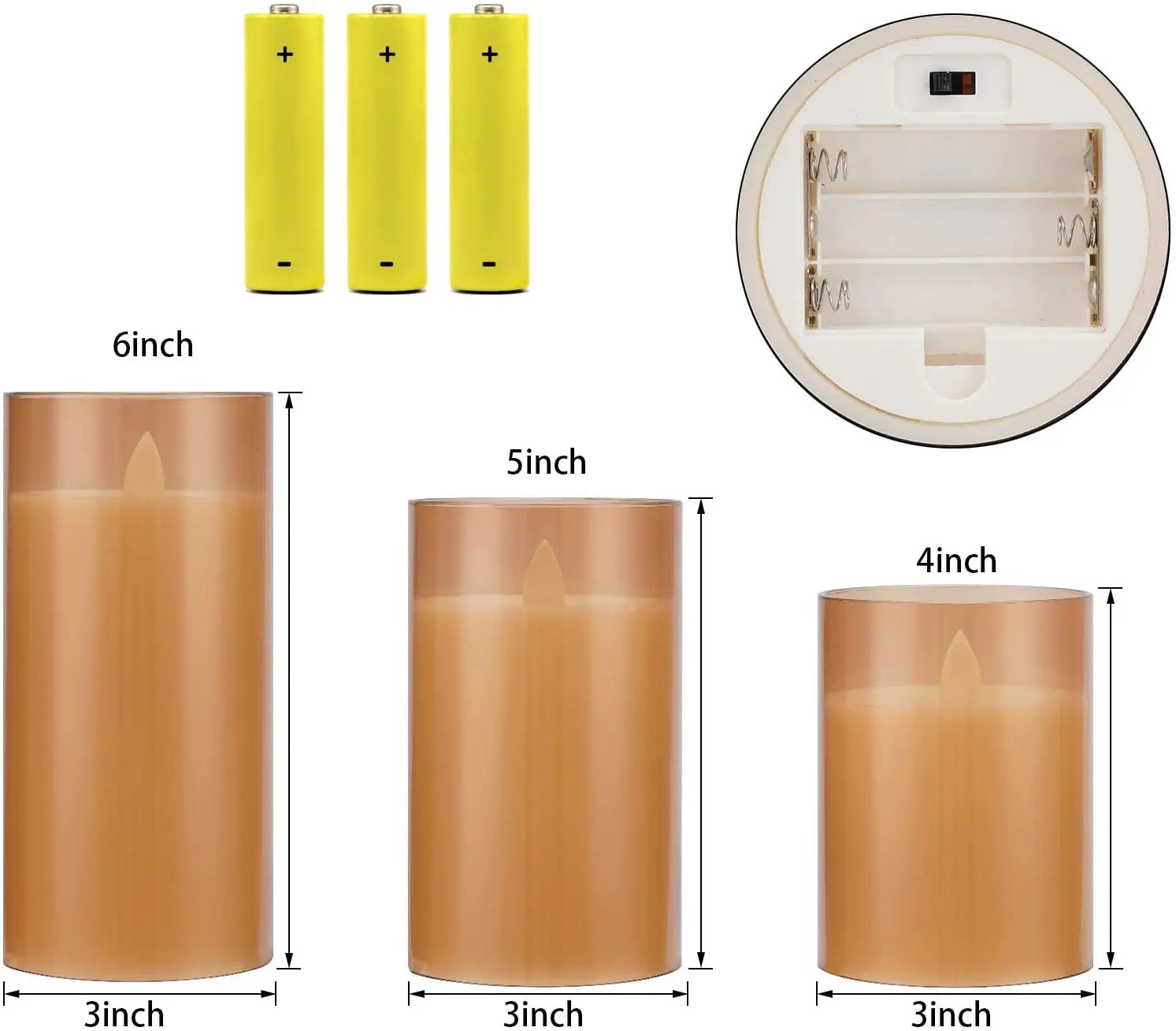 Set di Candele LED Senza Fiamma con Telecomando | Luce tremolante realistica | Perfetto per Decorazioni per la Casa, Matrimoni, Eventi