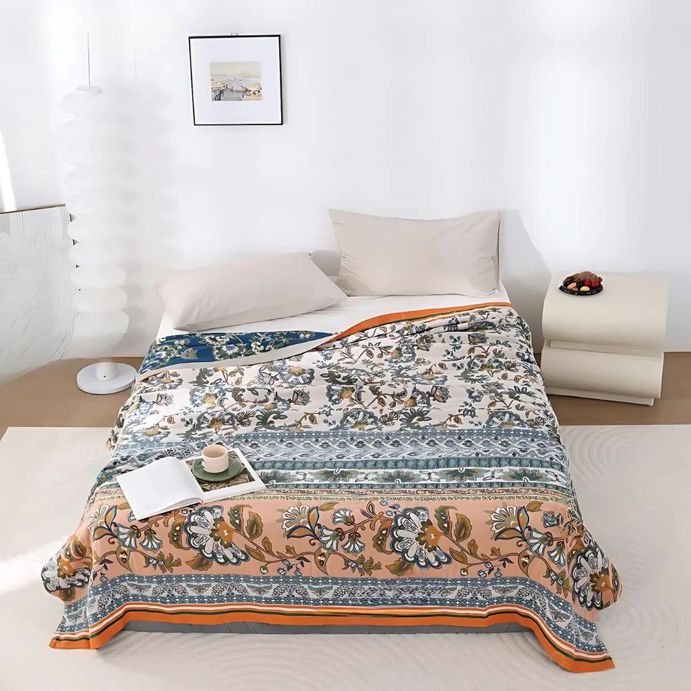 Couverture Florale Boho Meadow Bliss