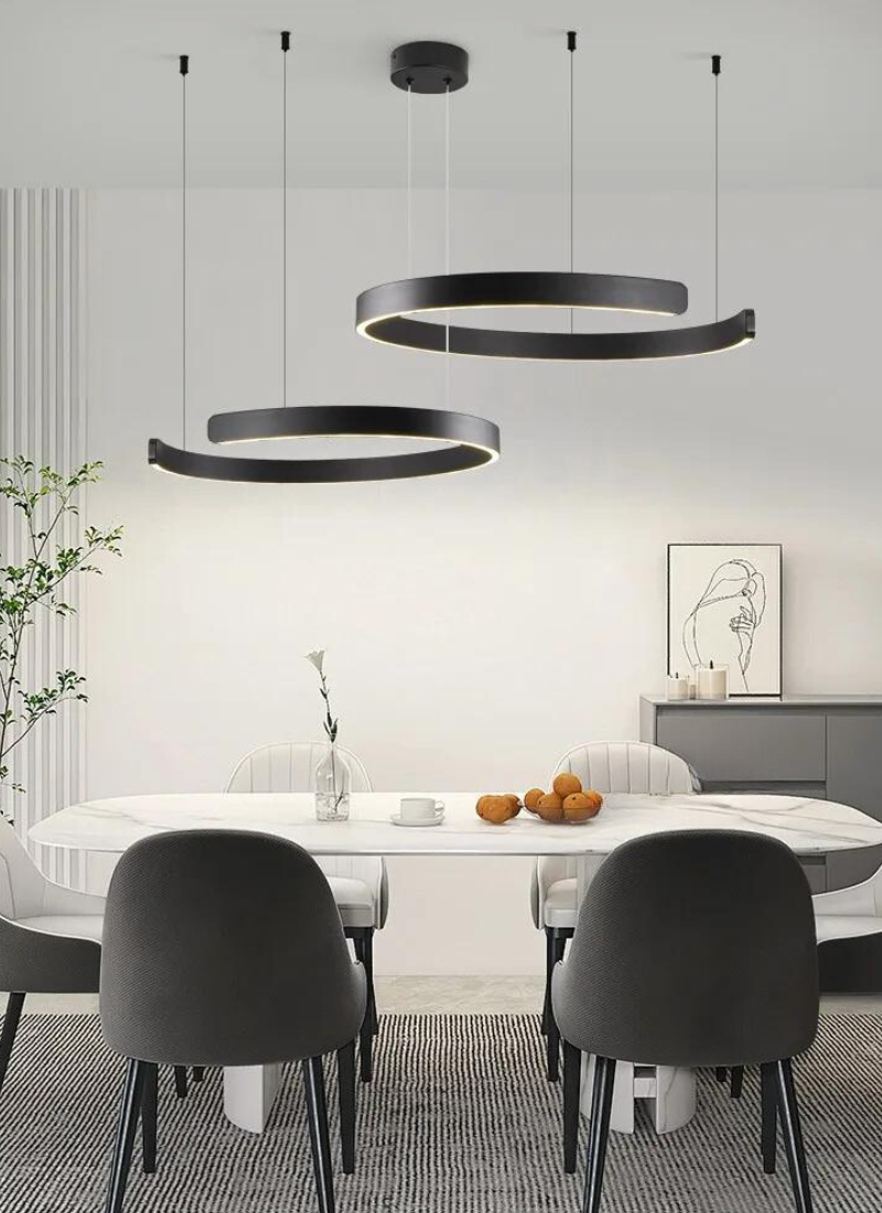 NordicGlow - Lampadario LED rotondo per soggiorno