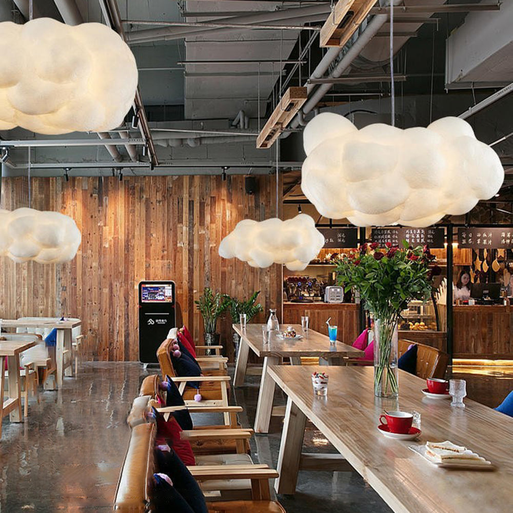 Minori Design Cloud Lampe à Suspension LED PVC/Coton Blanc