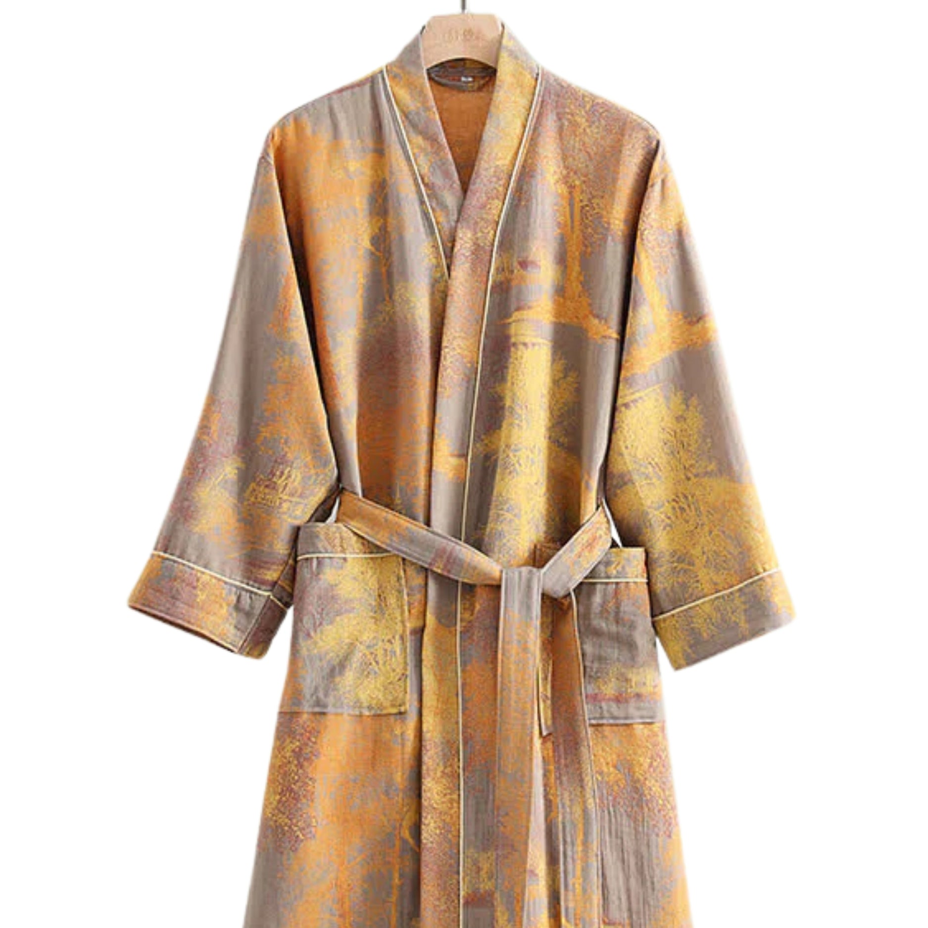 Měkký kimono styl bavlněný župan