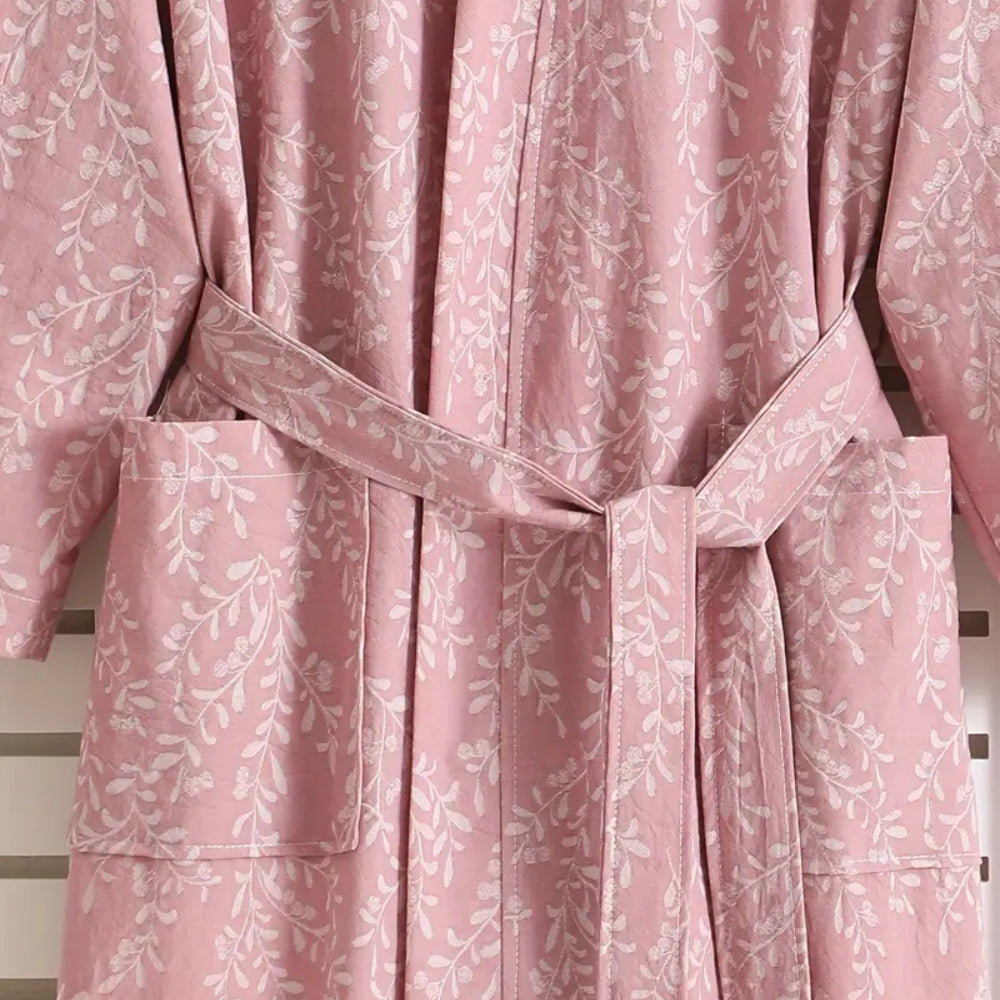 Peignoir de bain en coton jacquard léger comme une plume