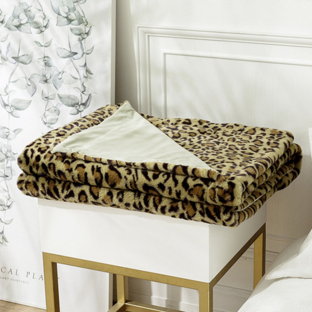 Wild Elegance Leopard Print Blanket