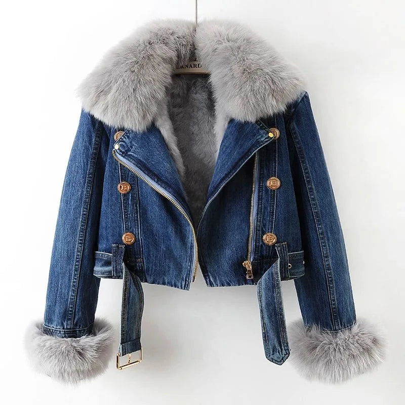 Celeste fuskepels Denim Moto