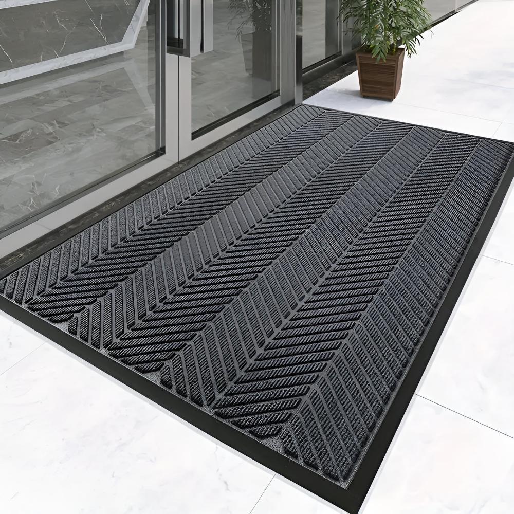 Alfombra de Puerta Antideslizante Chevron Ridges