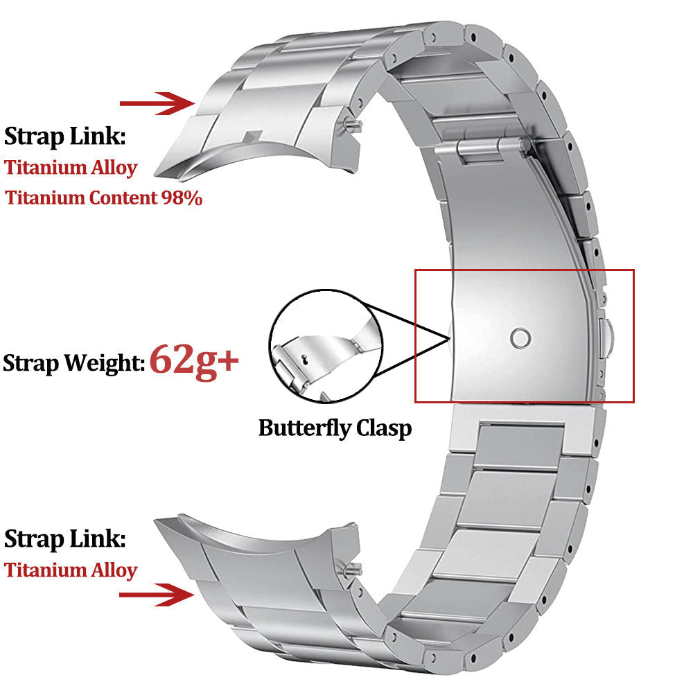 Pulseira de Relógio em Liga de Titânio Adequada para Samsung Galaxy Watch4 5 6 7 Pro