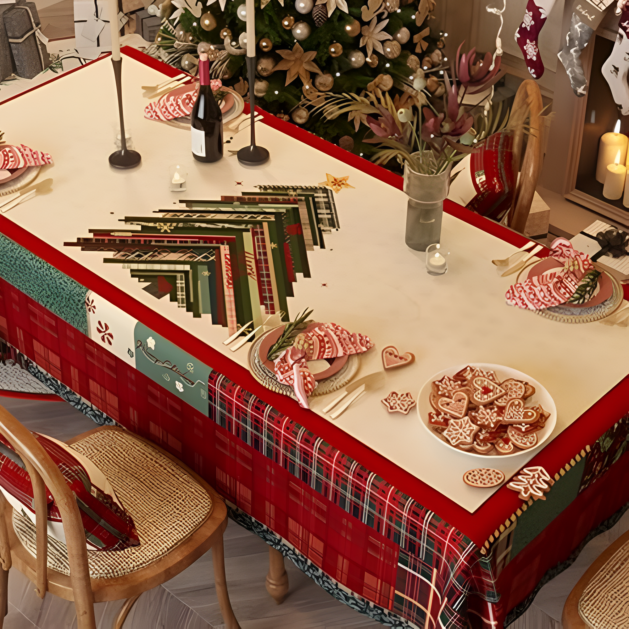 Mantel Elegante para Árbol de Navidad