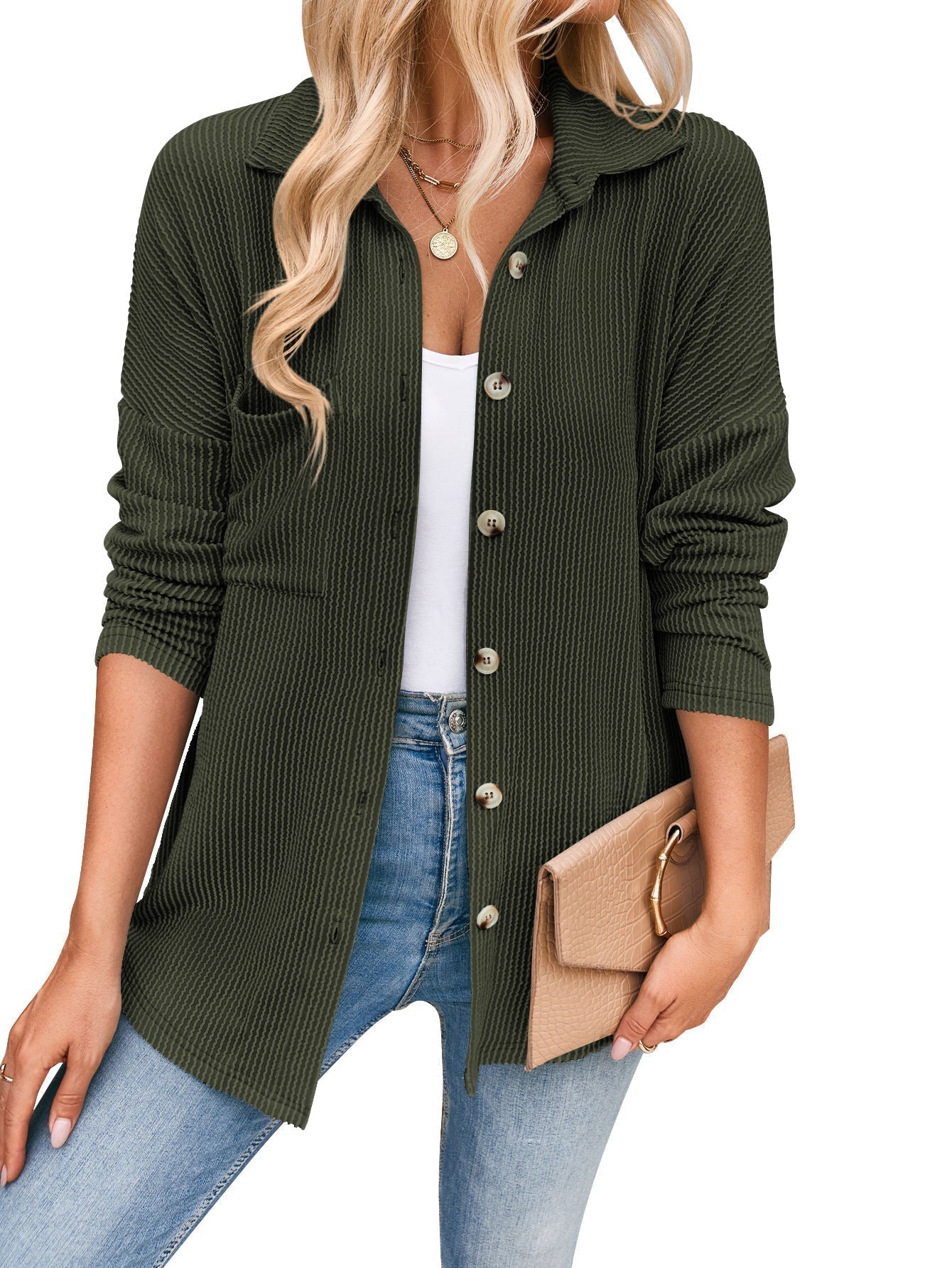 Claire™ - Striped Long Sleeve Blouse