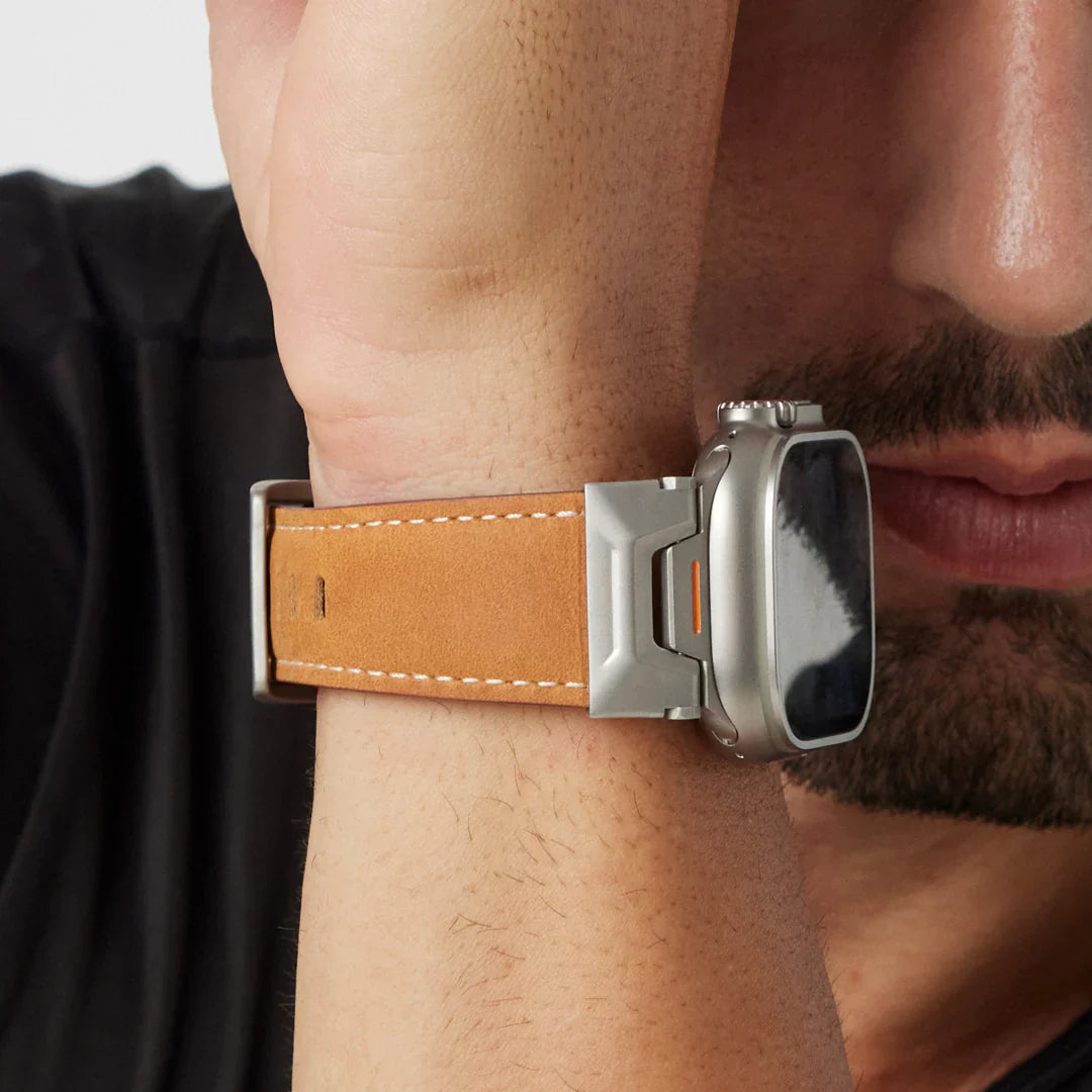 Bracelet en cuir Mecha pour Apple Watch