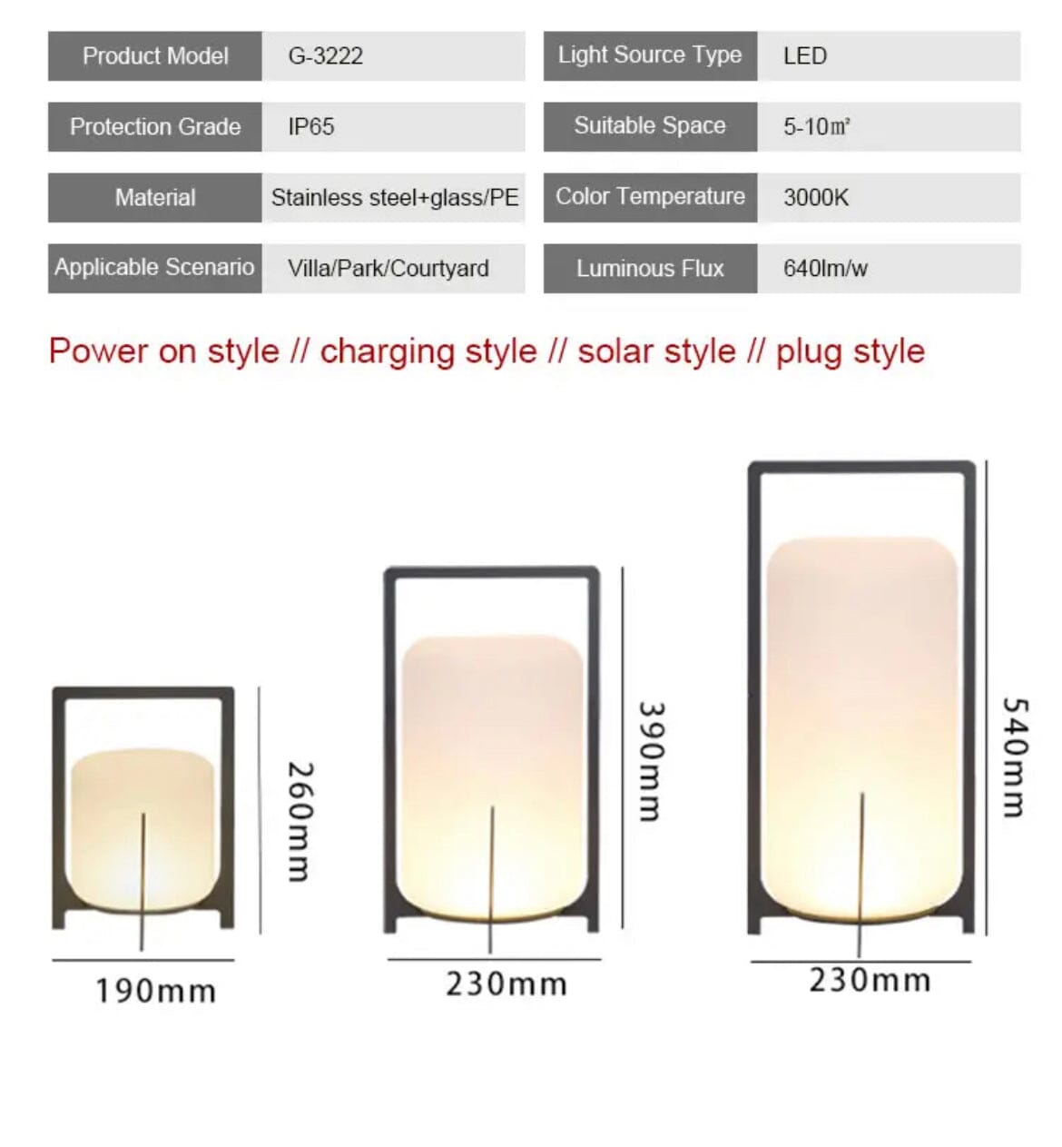 Luzes de Exterior para Jardim Moderno em Terraço