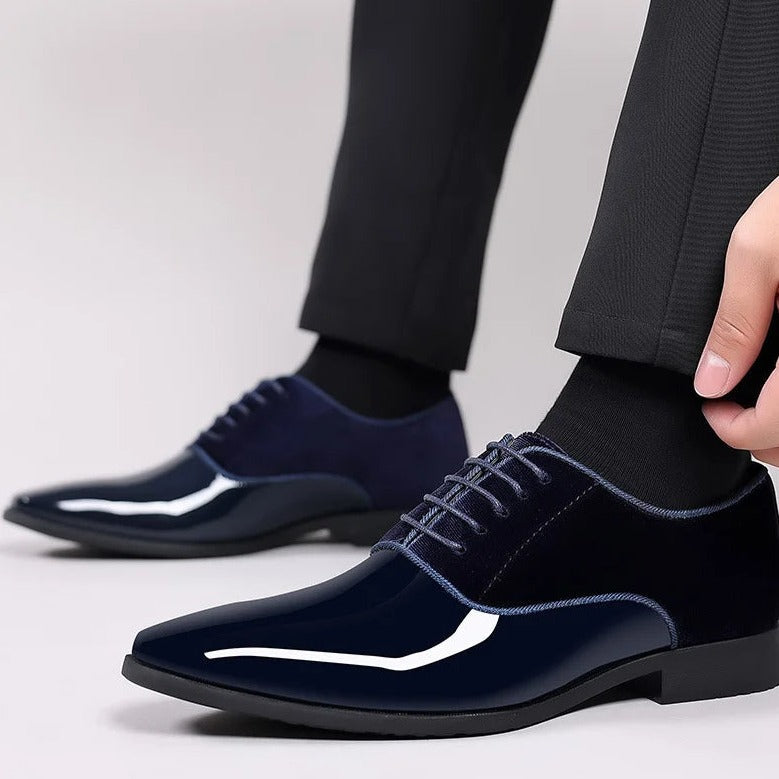 GlanzGenuss premium patent leather shoes for men - style and comfort combined!