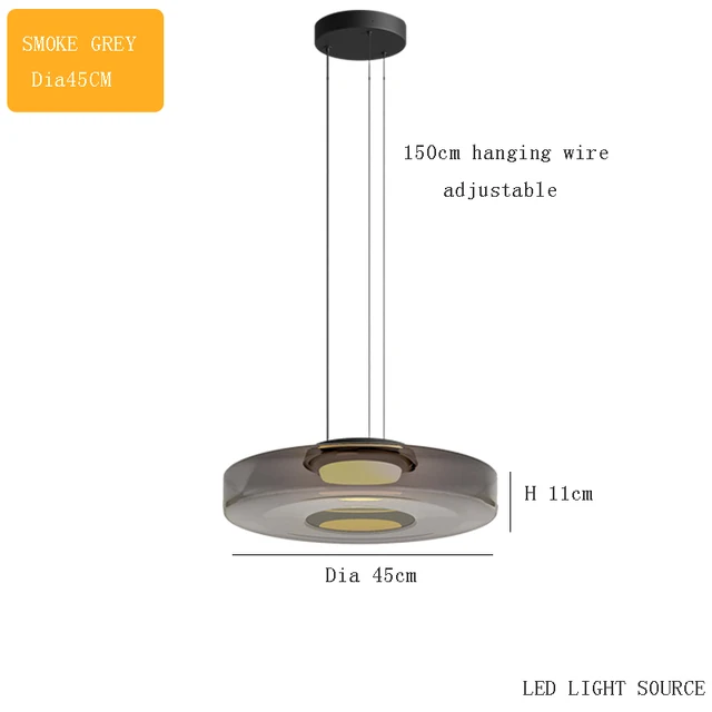 Lampada a sospensione in vetro Delphine