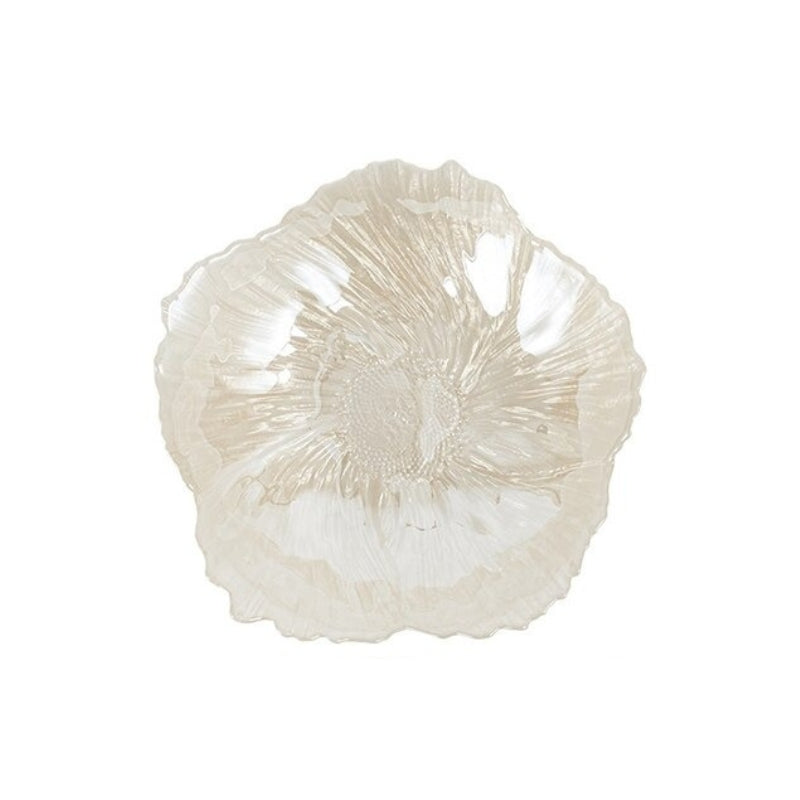 Tabletop Floral Shaped Glass Decorative Bowl