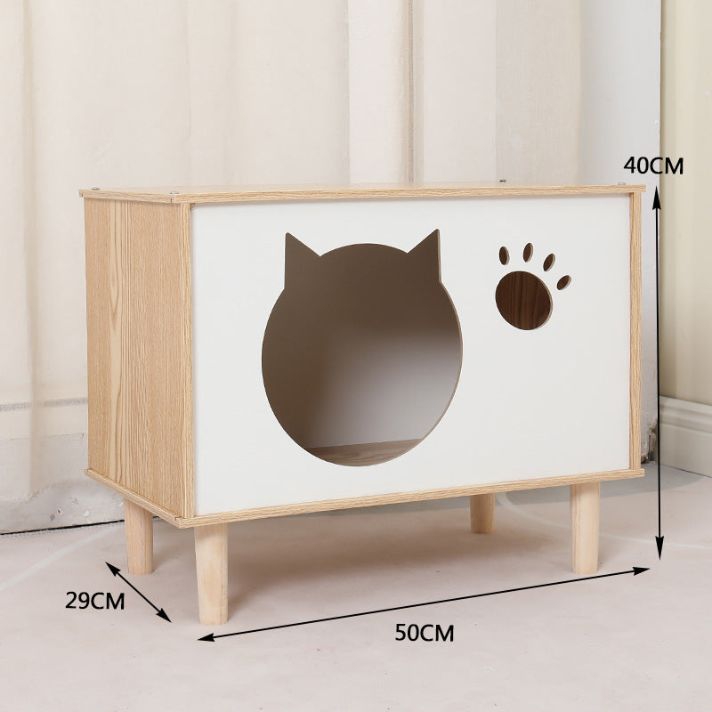 Ensemble lit et table de chevet pour animal de compagnie WoodNest