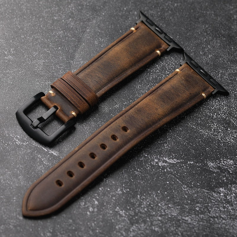 Handmade Italian leather strap for Apple Watch