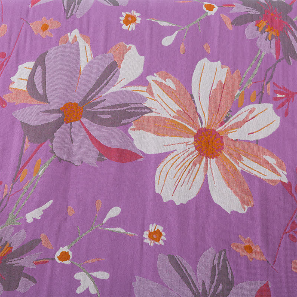 Purple Wildflower Cotton Bath Towel