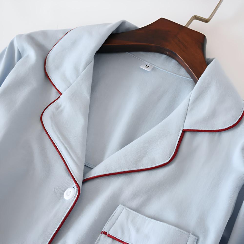 Klassisches Charm Button-Down Nachthemd