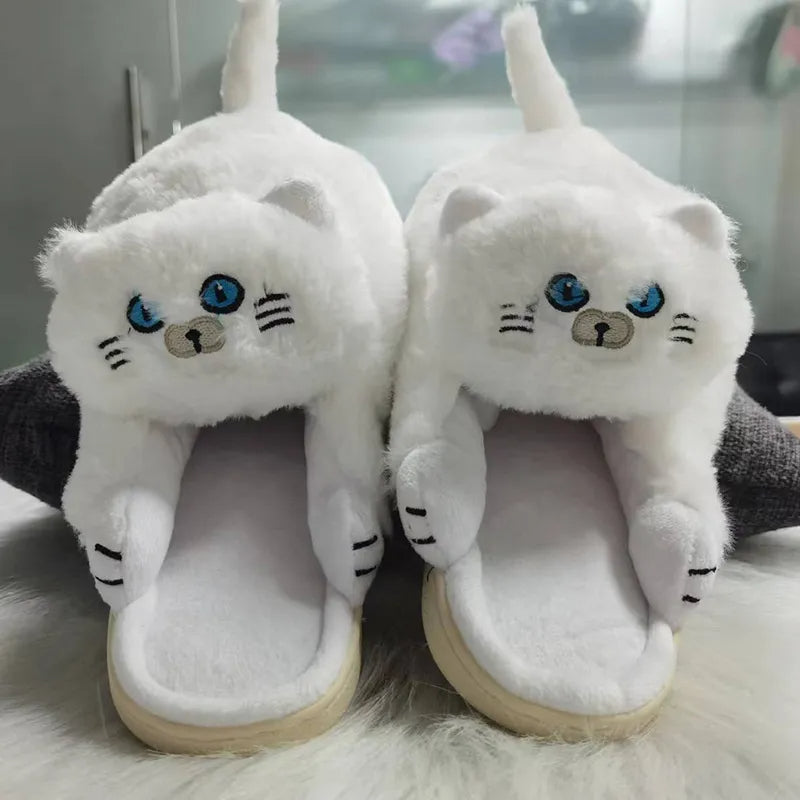 Pantuflas de peluche de gato FelineFuzz