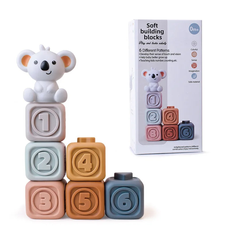 Koala Cubes™ - stacking tower - chew toys for babies