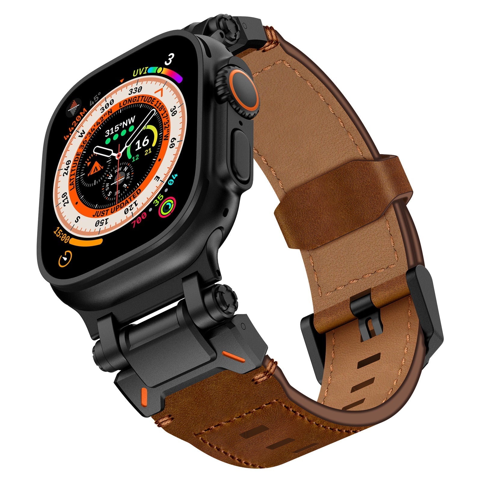 Bracelet en cuir Crazy Horse Explorer pour Apple Watch