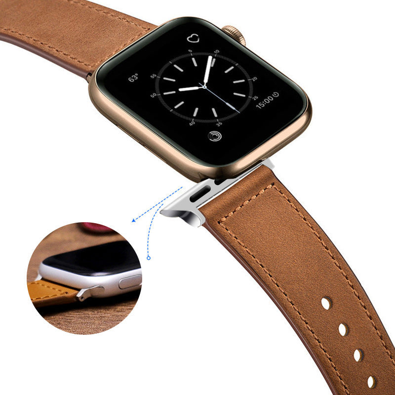 Leren lusband voor Apple Watch