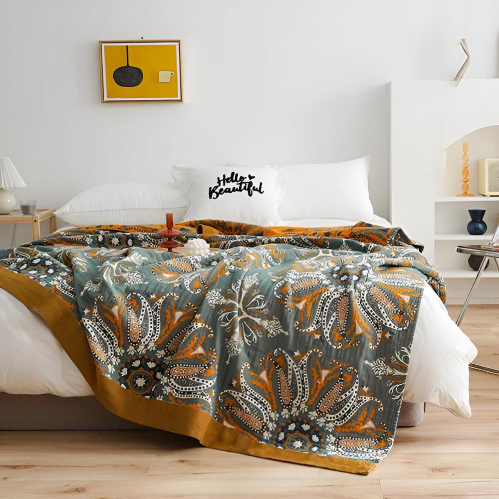 Boho Bloom Vendbar Blød Quilt