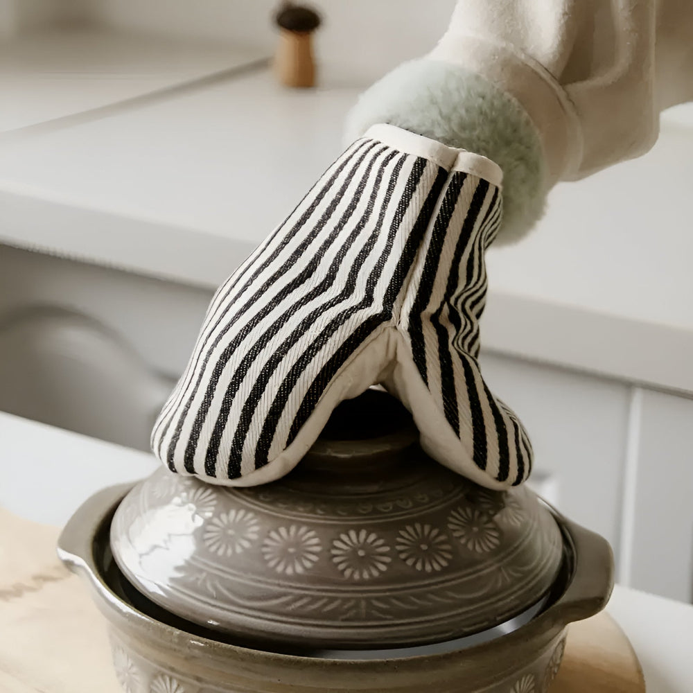 Luvas de Cozinha Listradas Resistentes ao Calor