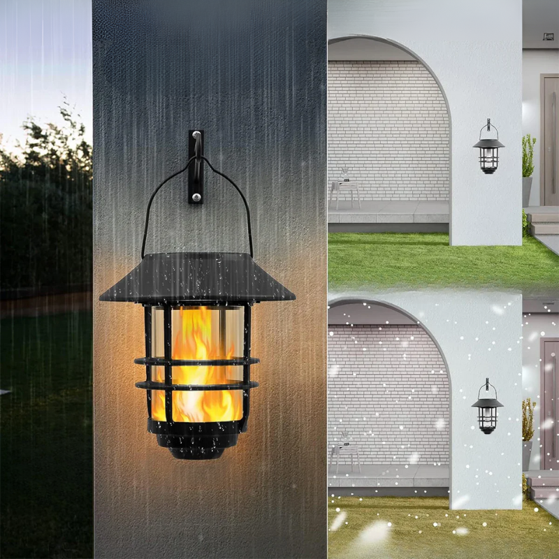 Flamma - Outdoor Wall Lamp with Solar Energy