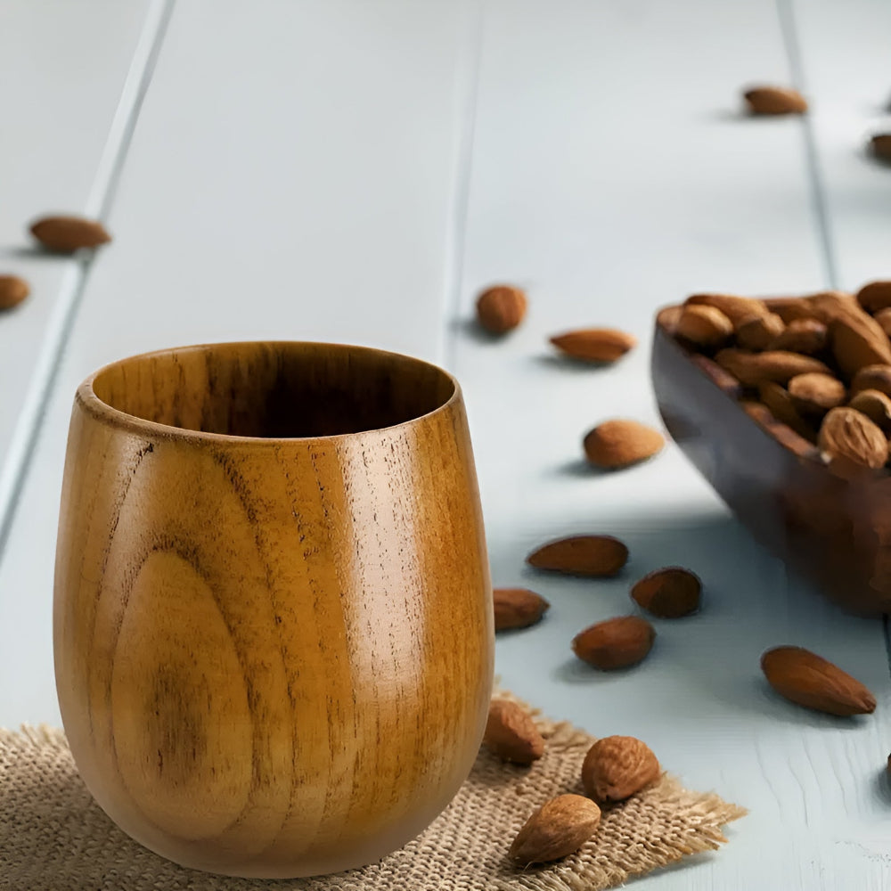 Tasse à thé en bois fait main