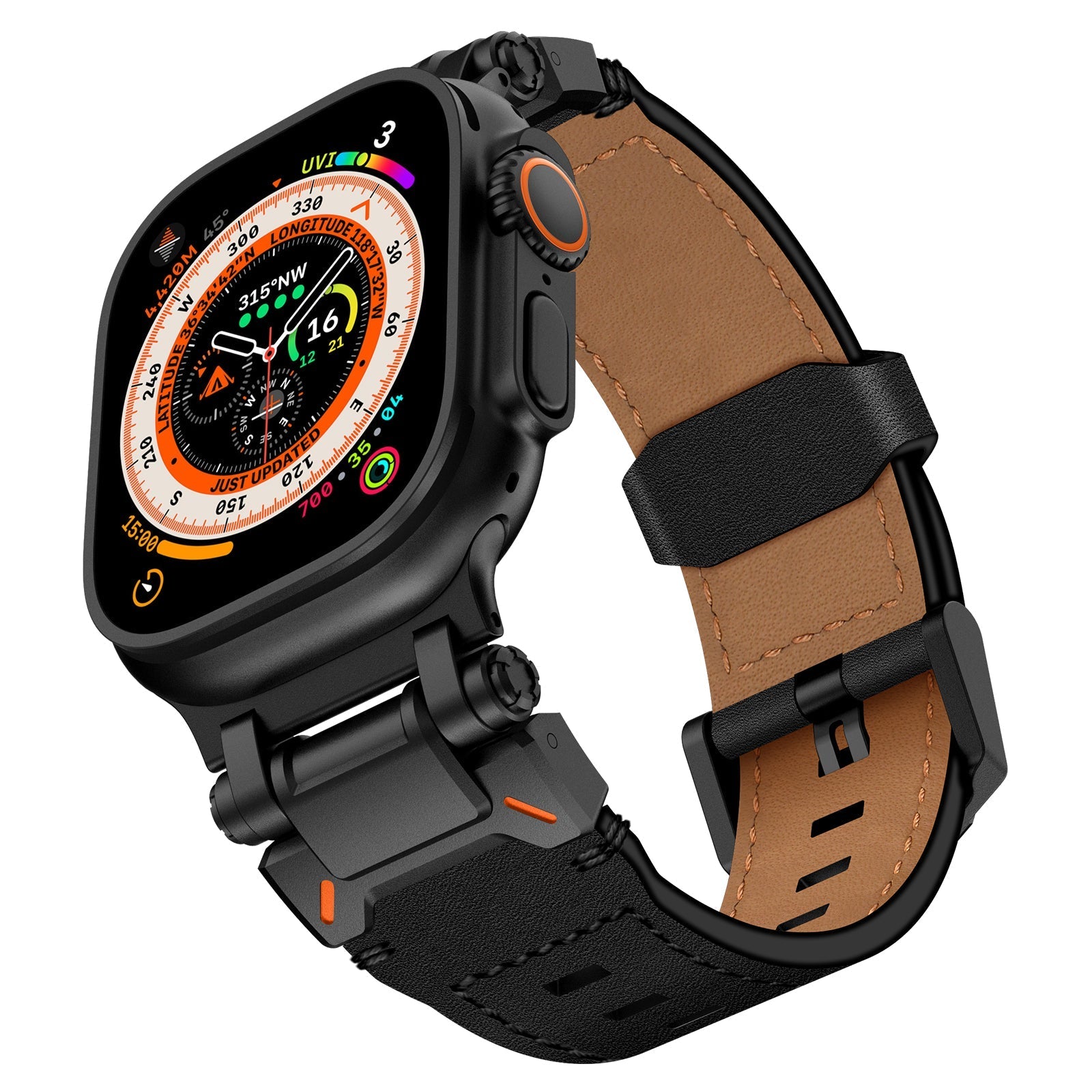 Bracelet en cuir Crazy Horse Explorer pour Apple Watch