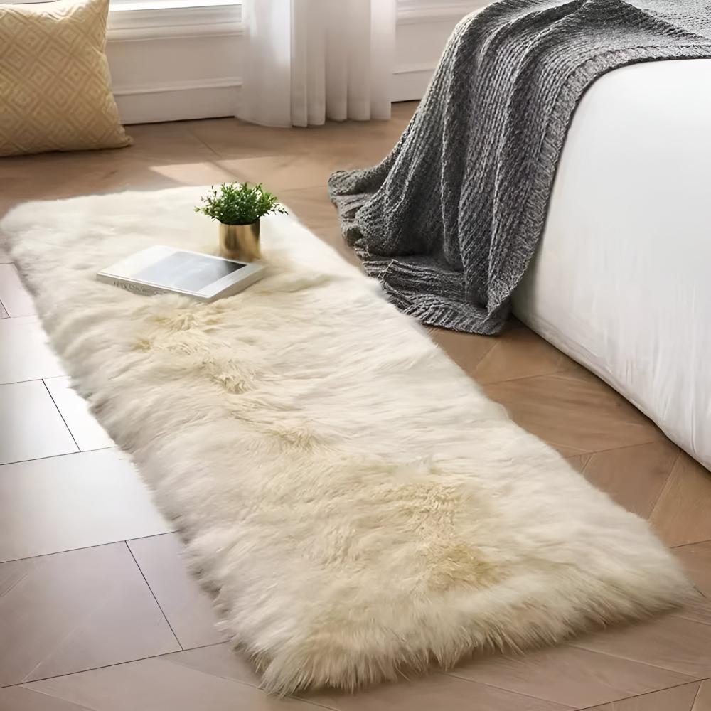 Faux-Fur-Plüschsofaüberwurf